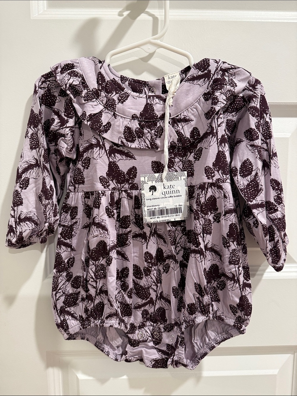 Kate Quinn Long Sleeve Circle Ruffle Bubble- Blackberry